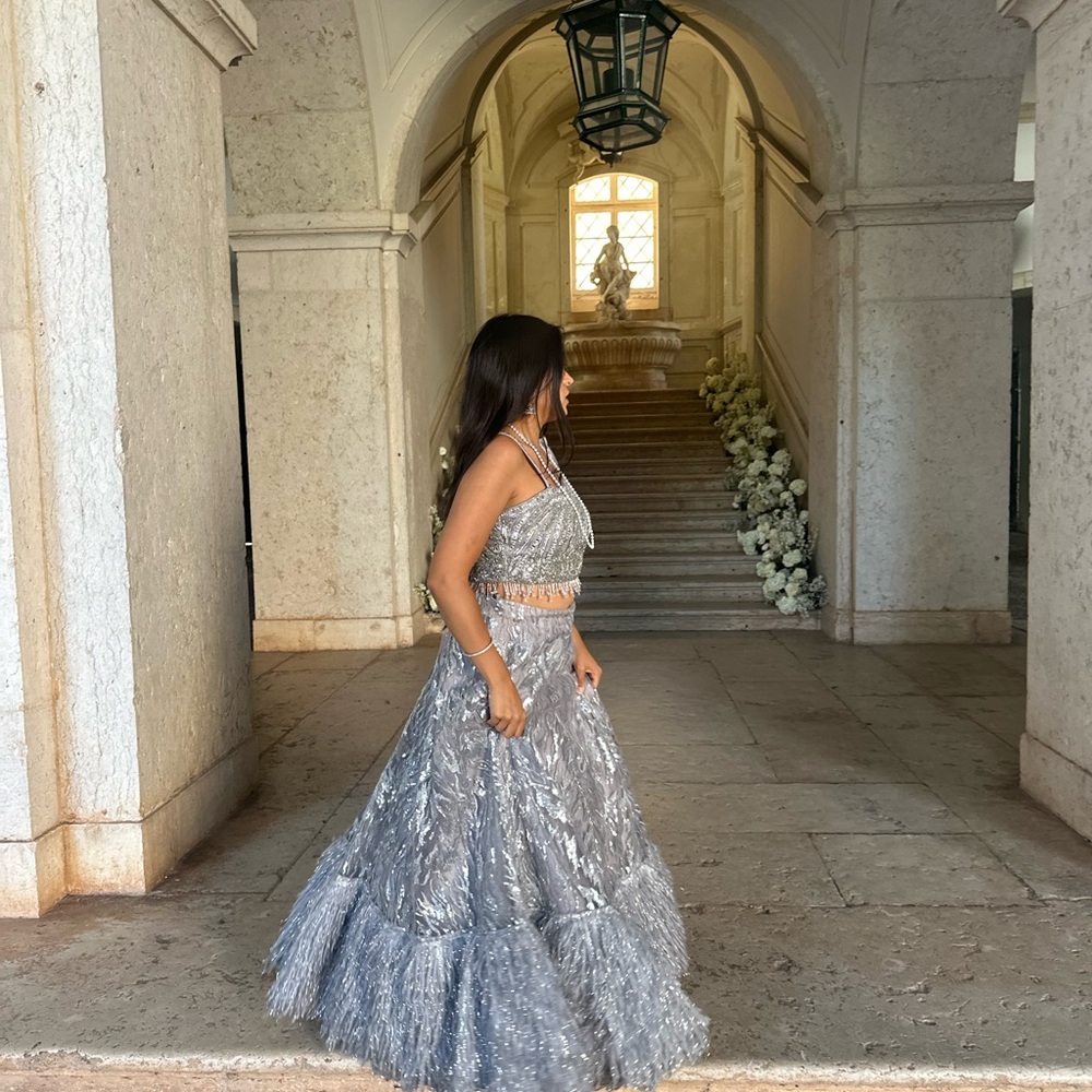 Lehenga silver